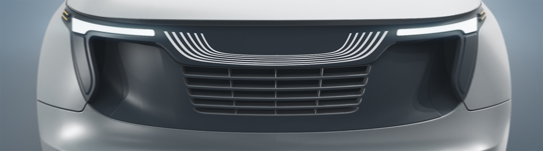 Front grill of a vehicle with Ulcetech logo