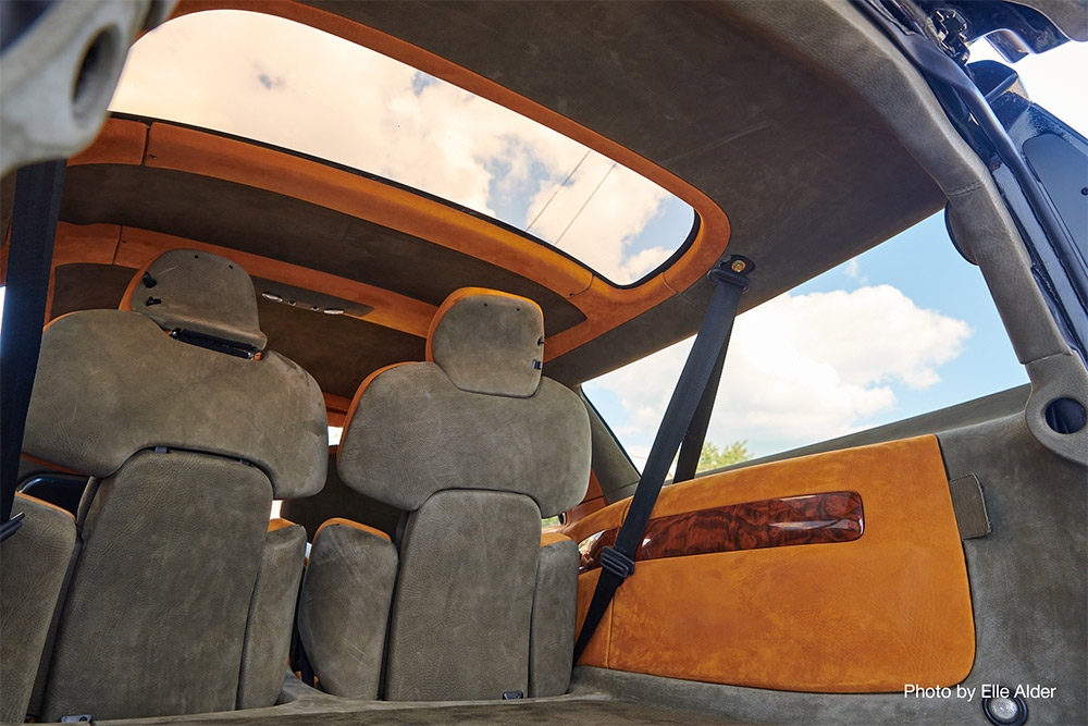 View of back of seats and truck area in the Ulcetech Torrero